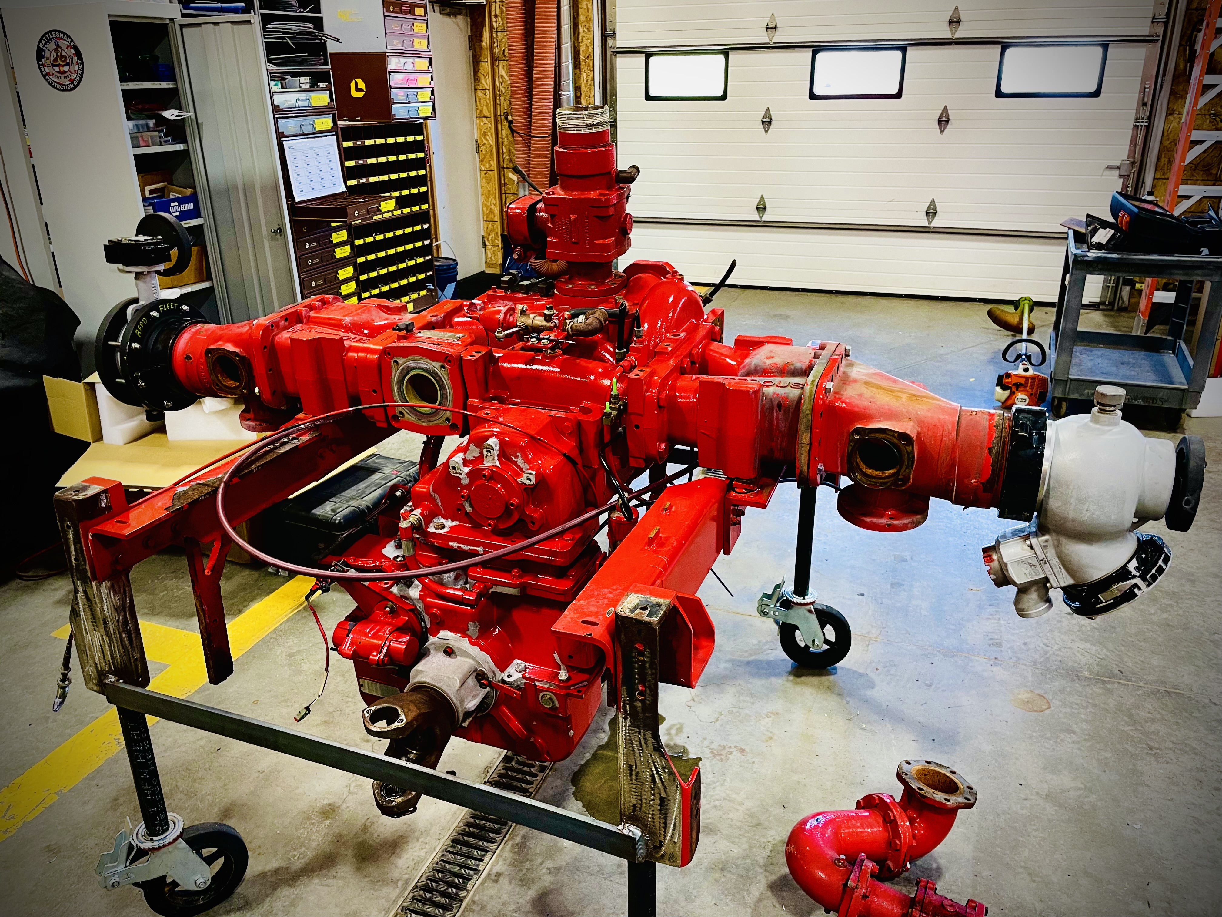 fire engine pump that is used for training