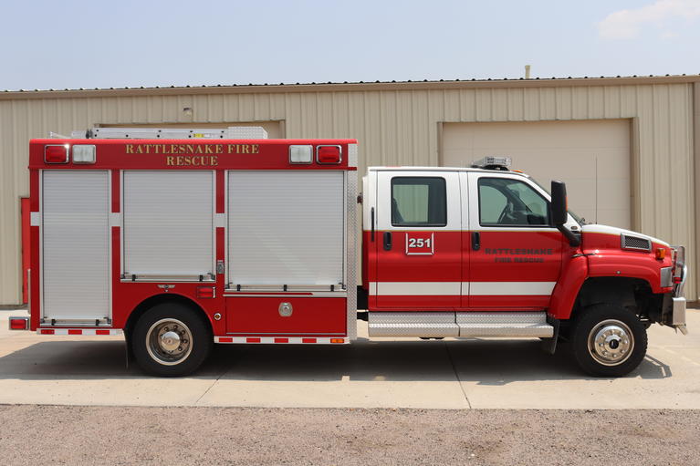 Rescue 251 parked in front of Station 251